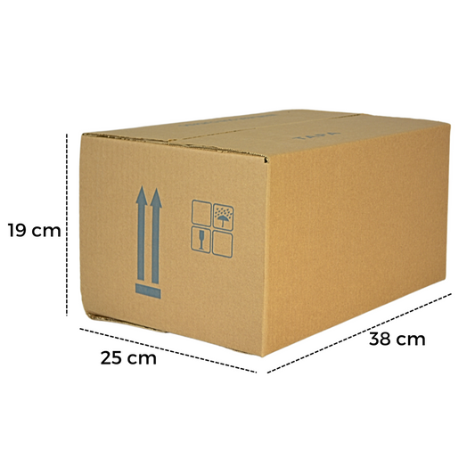 10 Cajas Regular CRR-07 ((38x25x19 cms)